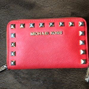 Michael kors studded wristlet